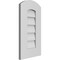Ekena Millwork Arch Top Surface Mount PVC Gable Vent: Functional, w/ 3-1/2"W x 1"P Standard Frame, 12"W x 22"H GVPAR12X2201SF - alternate 3